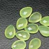 Prehnite Green Chalcedony Faceted Pear Drop Beads Pair Sold per 1 pair & Sizes 14mm x 10mm approx. Chalcedony is a cryptocrystalline variety of quartz. Comes in many colors such as blue, pink, aqua. Also known to lower negative energy for healing purposes. 